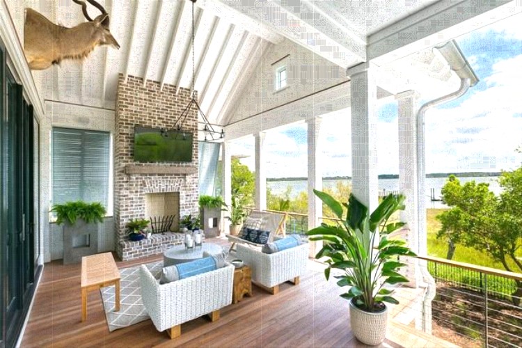 Brick Fireplace